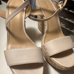 Michael Kors Cream Wedge Sandals